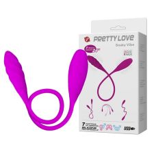 Двухсторонний вибратор универсальный розовый PRETTY LOVE Snaky Vibe