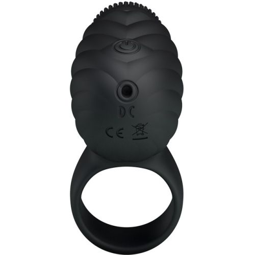 Эректильное кольцо с вибро симуляцией клитора FLORENCE цвет чёрный Baile