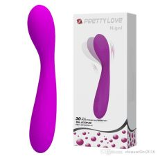 Вибратор силиконовый со стимуляцией точки Джи фиолетовый Lybaile Pretty Love Nigel 