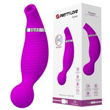 Силиконовый вибратор с вакуумной стимуляцией фиолетовый PRETTY LOVE Pecker