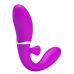 Двухсторонний вибростимулятор точки G с вакуумной стимуляцией фиолетового цвета PRETTY LOVE MAGIC FINGER
