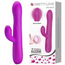 Вібратор силіконовий зі стимуляцією клітора PRETTY LOVE DOUGLAS 