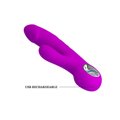 Вибратор вагинальный силиконовый со стимуляцией клитора PRETTY LOVE  Gordon BI-014513 на сенсорном управлении