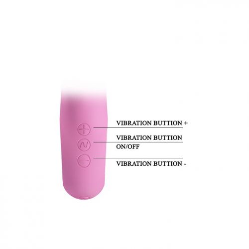 Вибратор с клиторальным стимулятором перезаряжаемый розовый PRETTY LOVE CANROL LYBAILE
