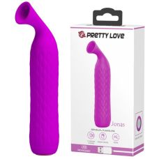Силиконовый вибратор с вакуумным стимулятором фиолетовый Pretty Love Jonas