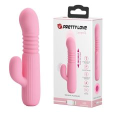 Вібратор зі стимуляцією клітора рожевий LYBAILE Pretty Love Leopold 