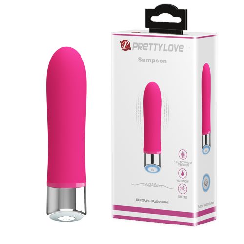 Вібратор міні з функцією пам'яті та LED-підсвічування рожевий Lybaile PRETTY LOVE Sampson