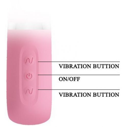 Ребристый вагинальный вибратор со стимуляцией клитора силиконовый Pretty Love Prescott  BI-014635-1