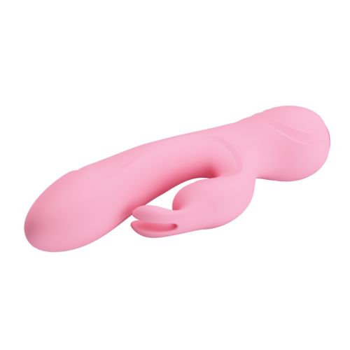 Вибратор с отростком для клитора нежно розового цвета LYBAILE Pretty Love Broderick