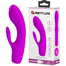 Вібратор зі стимуляцією клітора та точки Джи фіолетовий Pretty Love TIM