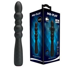 Вібратор анальний шароподібний чорного кольору Lybaile MR PLAY Bendable Vibrating Anal Plug