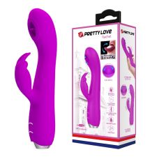 Вибратор кролик для вагинально клиторальной стимуляции фиолетовый Pretty Love RACHEL