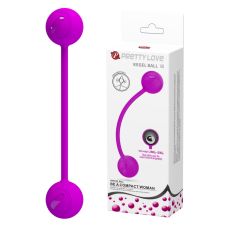 Силиконовые вагинальные шарики фиолетовые Pretty Love Kegel Ball III