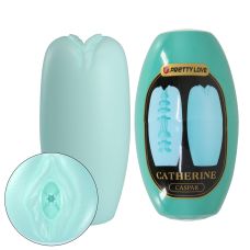 Мастурбатор-яйцо Вагина эластичное гелевое бирюзовое LYBAILE PRETTY LOVE Catherine Caspar