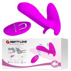 Вібратор зі стимулятором клітора фіолетовий PRETTY LOVE Remote Control Massager