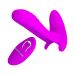 Вібратор зі стимулятором клітора фіолетовий PRETTY LOVE Remote Control Massager