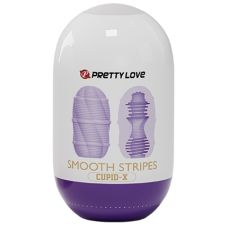 Мастурбатор яйце фіолетового кольору Pretty Love Smooth Stripes Cupid X