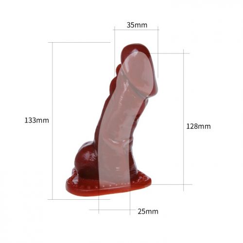 Насадка на пенис - презерватив с вибрацией BI-016006Z-0902S коричневая