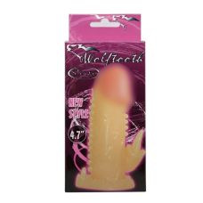 Удлиняющая насадка на половой член с шипами и клиторальным стимулятором