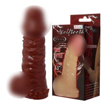 Насадка на член реалистичная коричневого цвета Lybaile
