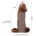 Вібронасадка реалістична на член з кільцем коричневого кольору LYBAILE Brave Man BI-016011