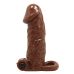 Вібронасадка реалістична на член з кільцем коричневого кольору LYBAILE Brave Man BI-016011
