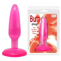 Анальная пробка на присоске розовая BAILE Butt Plug