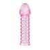 Подовжуюча ажурна насадка презерватив на статевий член рожева LYBAILE