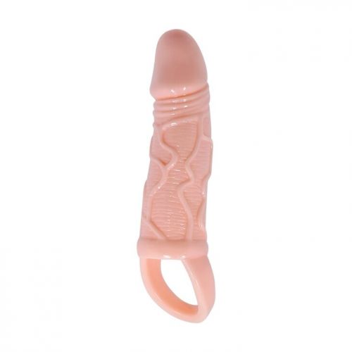 Удлиняющая насадка-презерватив на член с вибрацией Men extension BI-026210A