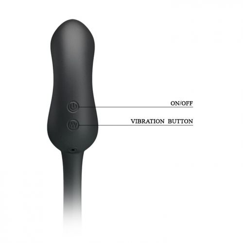 Насадка на пенис с вибрацией и анальным стимулятором LYBAILE Hercules черный
