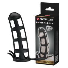 Стимулююча насадка на член чорна Penis Sleeve