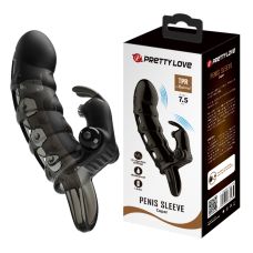 Вібронасадка на член що подовжує чорного кольору LYBAILE Cuper