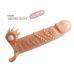 Вибронасадка на член с кольцом удлиняющая телесного цвета LYBAILE PRETTY LOVE Connor
