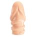 Насадка на член ребристая гелевая телесного цвета Lybaile Pretty Love Jeremy