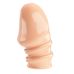 Насадка на член ребристая гелевая телесного цвета Lybaile Pretty Love Jeremy