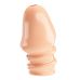 Насадка на член ребристая гелевая телесного цвета Lybaile Pretty Love Jeremy