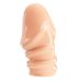 Насадка на член ребристая гелевая телесного цвета Lybaile Pretty Love Jeremy
