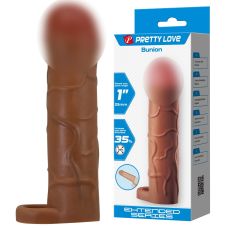 Насадка, що подовжує, презерватив на член реалістична з петлею коричнева Lybaile Pretty Love Bunion 1