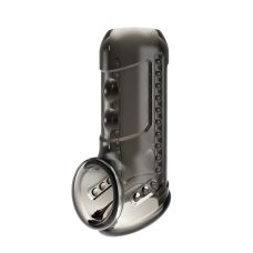 Стимулююча насадка на пеніс з відкритою головкою Lybaile Pretty Love Penis Sleeve Long Smoke