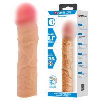 Насадка, що подовжує, презерватив на член реалістична тілесна Lybaile Pretty Love Stevenson