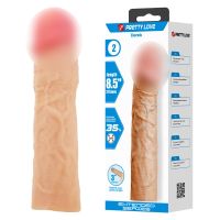 Удлиняющая насадка презерватив на член реалистичная телесная Lybaile Pretty Love Derek