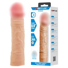 Насадка удлинитель на член реалистичная телесная LYBAILE Pretty Love CHELSEA 
