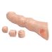 Удлиняющая насадка на член с петлей для мошонки реалистичная телесная LYBAILE Pretty Love Extension Penis Sleeve with Modular Length Blocks