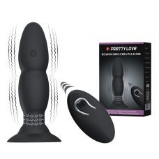 Анальна пробка з вібрацією і ротацією на пульті ДУ BI-040052W