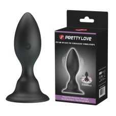 Анальний стимулятор з вібрацією чорний PrettyLove