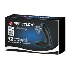 Вібратор масажер для простати з вакуумною стимуляцією і управлінням через смартфон чорний PRETTY LOVE ARCHENEMY