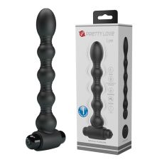 Силіконовий анальний ланцюжок з вібростимуляцією чорний Pretty Love Lynn