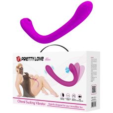 Двойной вибратор для точки G и с вакуумной клиторальной стимуляцией розового цвета Lybaile Pretty Love Alex