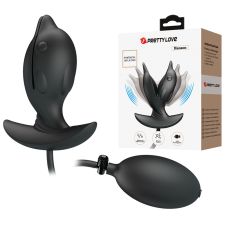 Раскрывающаяся анальная вибропробка для фистинга черного цвета Pretty Love Hanson