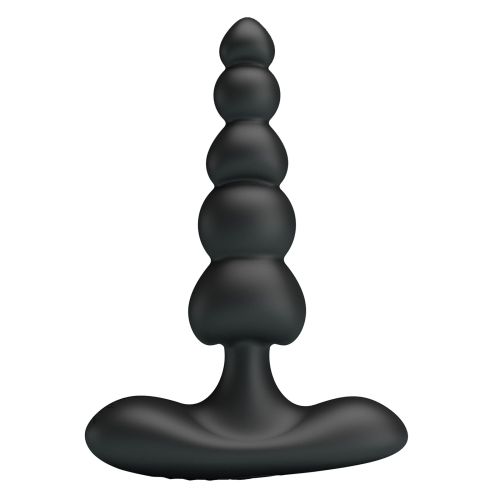 Анальний вібратор рельєфний чорного кольору Lybaile Pretty love Corban